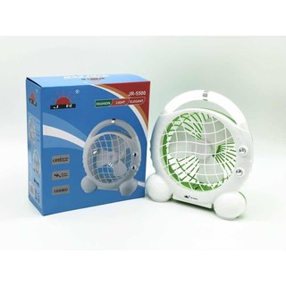 QUẠT ĐÈN TÍCH ĐIỆN KÈM ĐÈN 2IN1 MÃ JR- 5500 NEW