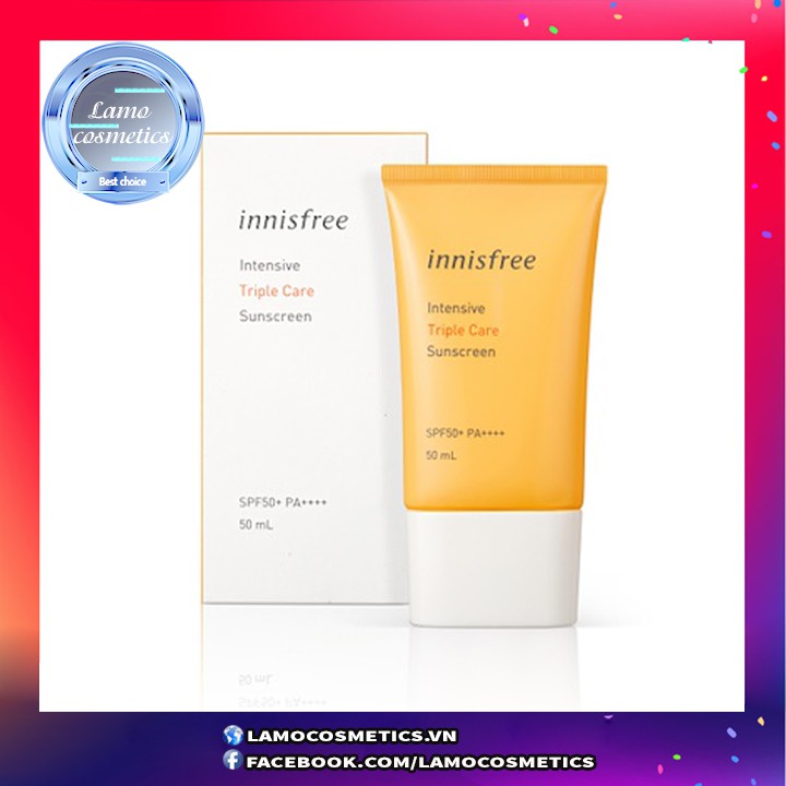 [MẪU MỚI NHẤT] Kem Chống Nắng Innisfree Triple Care 50ML New 2020 SPF 50 PA+++