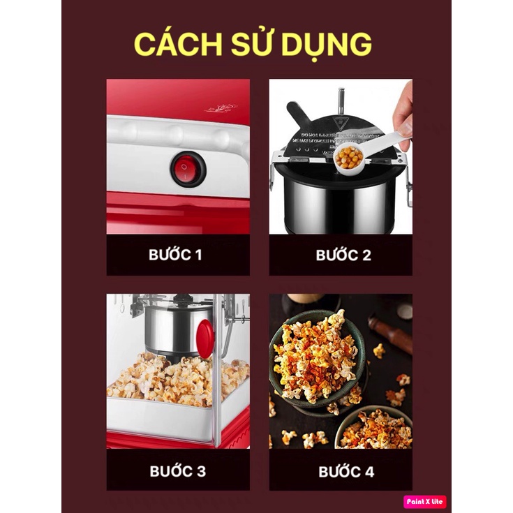 Máy làm bắp rang bơ, bỏng ngô tự động NOUTAUS cao cấp tiện lợi