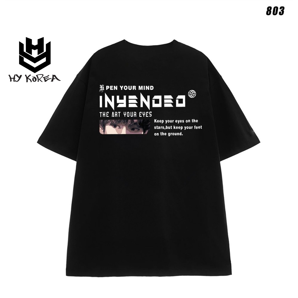 Áo thun tay lỡ nam nữ unisex form rộng Inyenoeo 803 HY KOREA