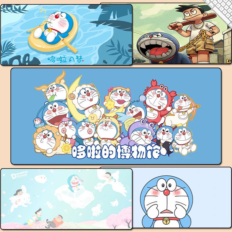 Thảm Lót Bàn Chơi Game Dày Dặn Họa Tiết Doraemon Dễ Thương Xinh Xắn