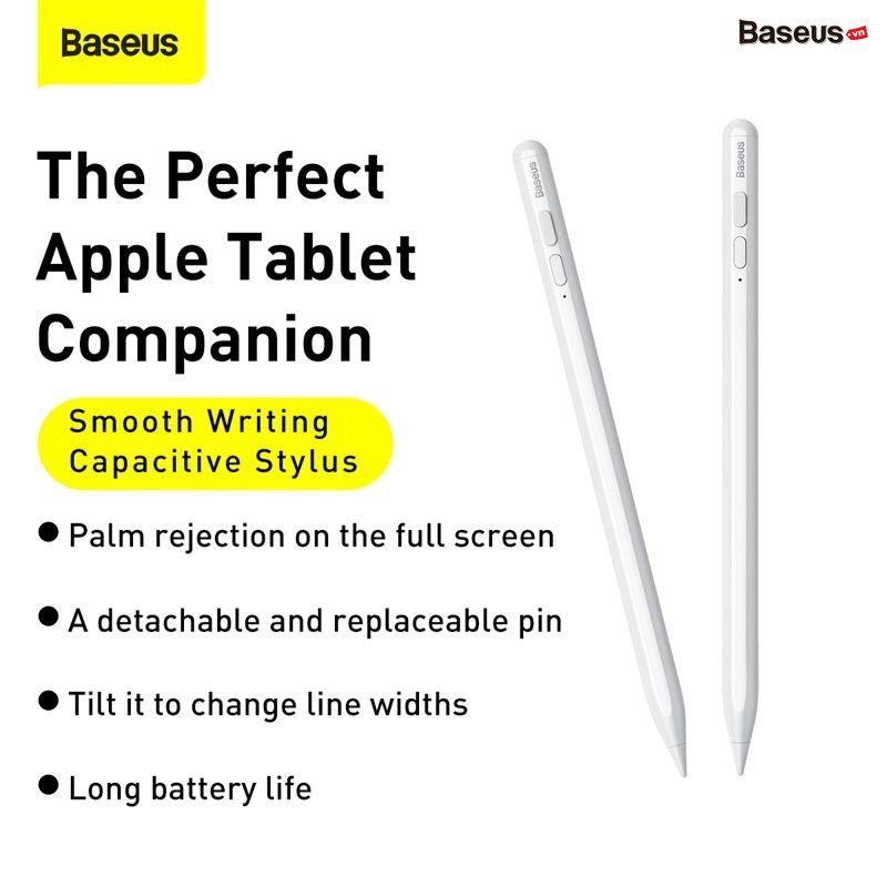 Bút cảm ứng Baseus Smooth Writing Capacitive Stylus (Magnetic Adsorption, Tilt &amp; Strength sensitive)