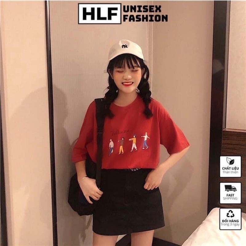 [ Rẻ vô địch ] Áo thun cotton tay lỡ dáng rộng unisex - Follow me