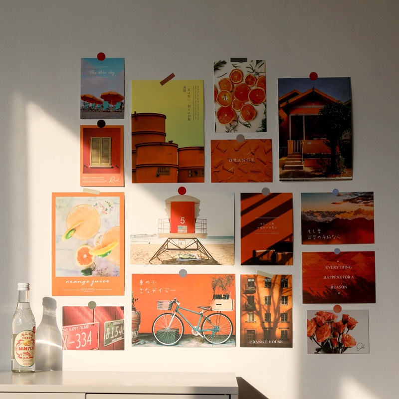 15 ins thẻ trang trí tường Bắc Âu phòng ngủ phòng ngủ dán tường tranh trang trí thẻ trang trí màu Nhật Bản