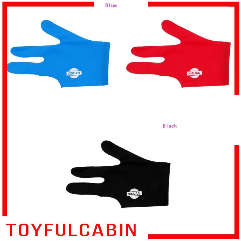 Găng Tay Chơi Bida Ba Ngón Trái / Phải Chất Liệu Spandex Mềm Mại