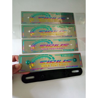 Bảng tên titan ,2 con ốc gr5,bát đầy đủ-lắp nhiều loại xe máy.