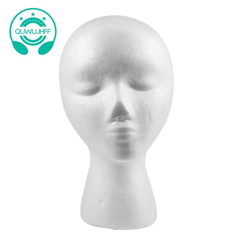 Đầu Ma Nơ Canh Nữ 27.5 x 52cm Bằng Xốp Dùng Để Đội Tóc Giả