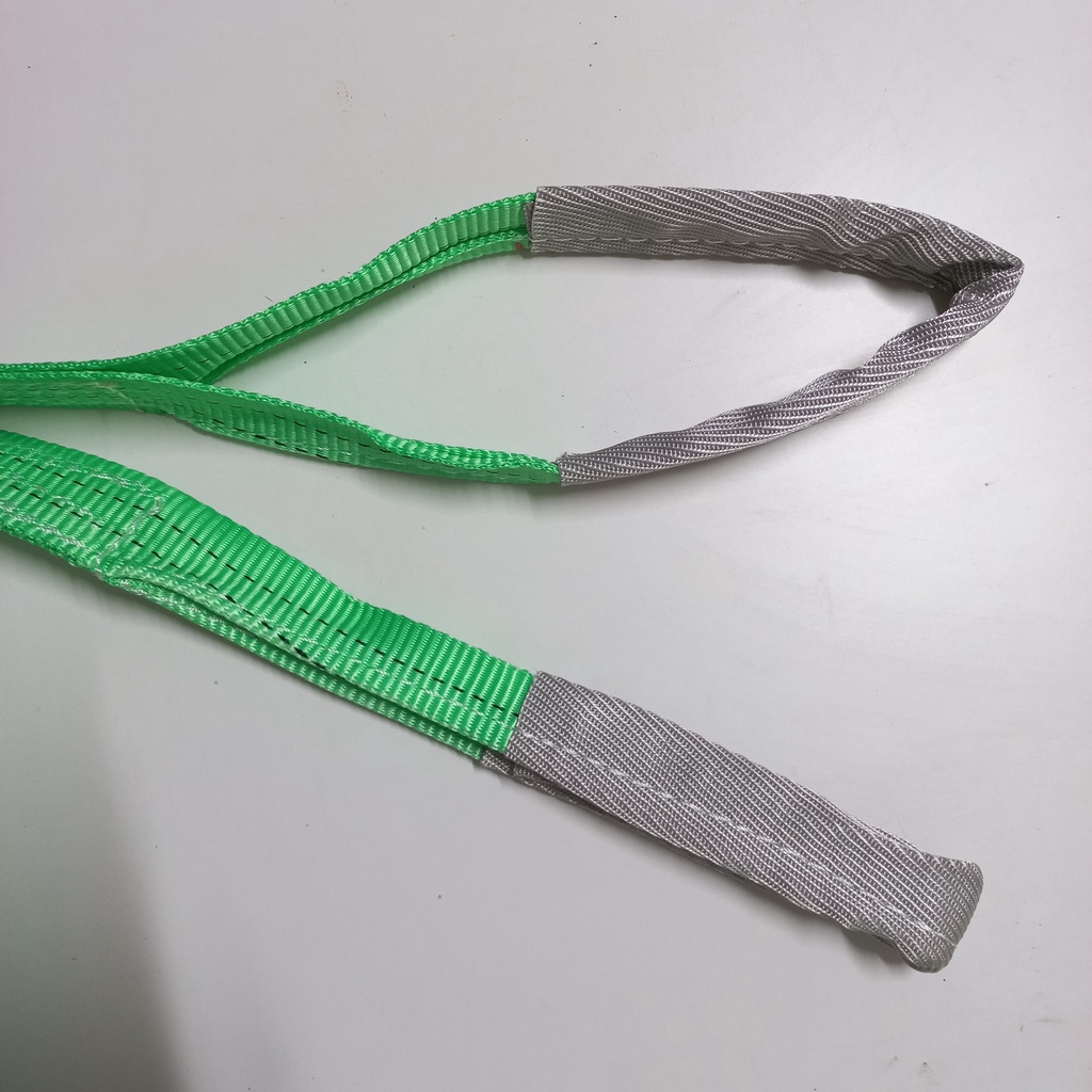 Thanh lý - Dây cáp vải cẩu hàng bản dẹp 1 tấn, Hệ số 5:1,chất liệu 100% Polyester, ảnh thật shop chụp