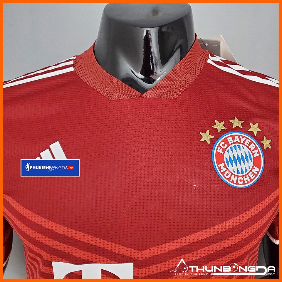 Áo Bayern Munich đỏ sân nhà 2021/2022, 2021/22 bản PLAYER body fit cao cấp