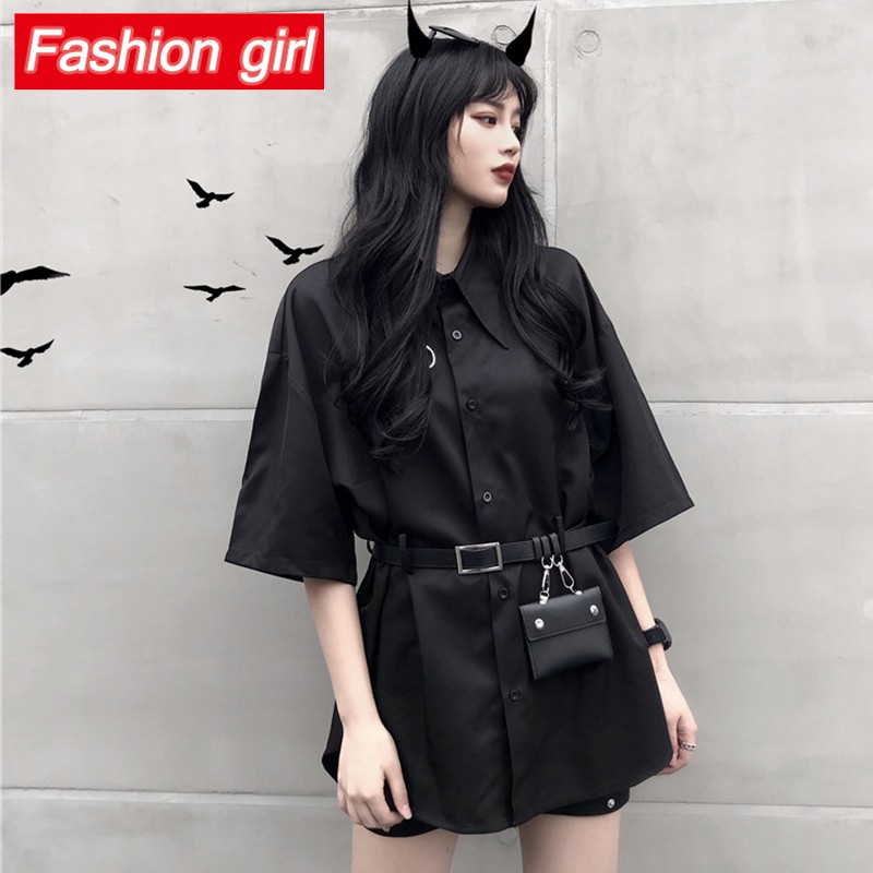 [Nhập WACB22 - giảm 35K đơn 120K] áo sơ mi nữ ngắn tay cổ bẻ thời trang hàn | BigBuy360 - bigbuy360.vn