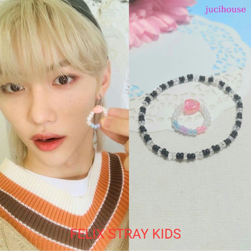 Vòng tay hạt cườm FELIX STRAY KIDS handmade #jucihouse