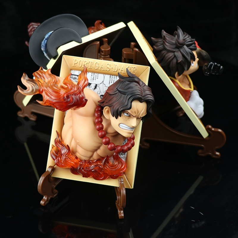 Nam Châm Trang Trí Tủ Lạnh Hình Nhân Vật Luffy Ace 3d Diy