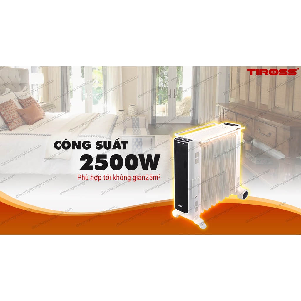 [Hàng chính hãng] Sưởi dầu Tiross TS9213 13 thanh 2500W