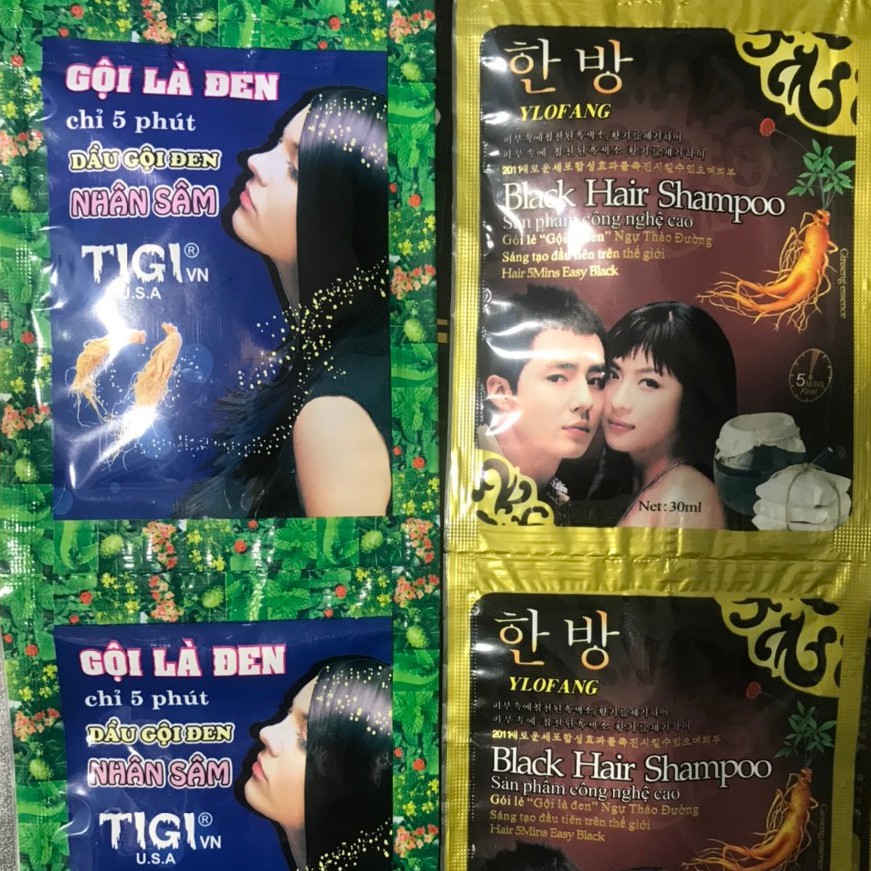 Dầu gội đen tóc ⚜️FREESHIP⚜️ 10 gói dầu gội làm đen tóc, gội là đen | BigBuy360 - bigbuy360.vn