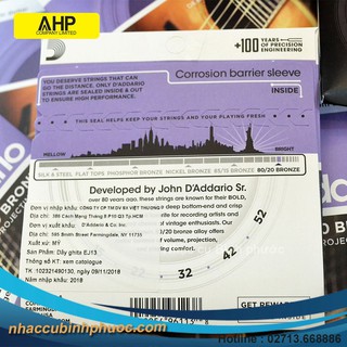 Bộ dây Đàn Guitar Acoustic - D'Addario EJ13