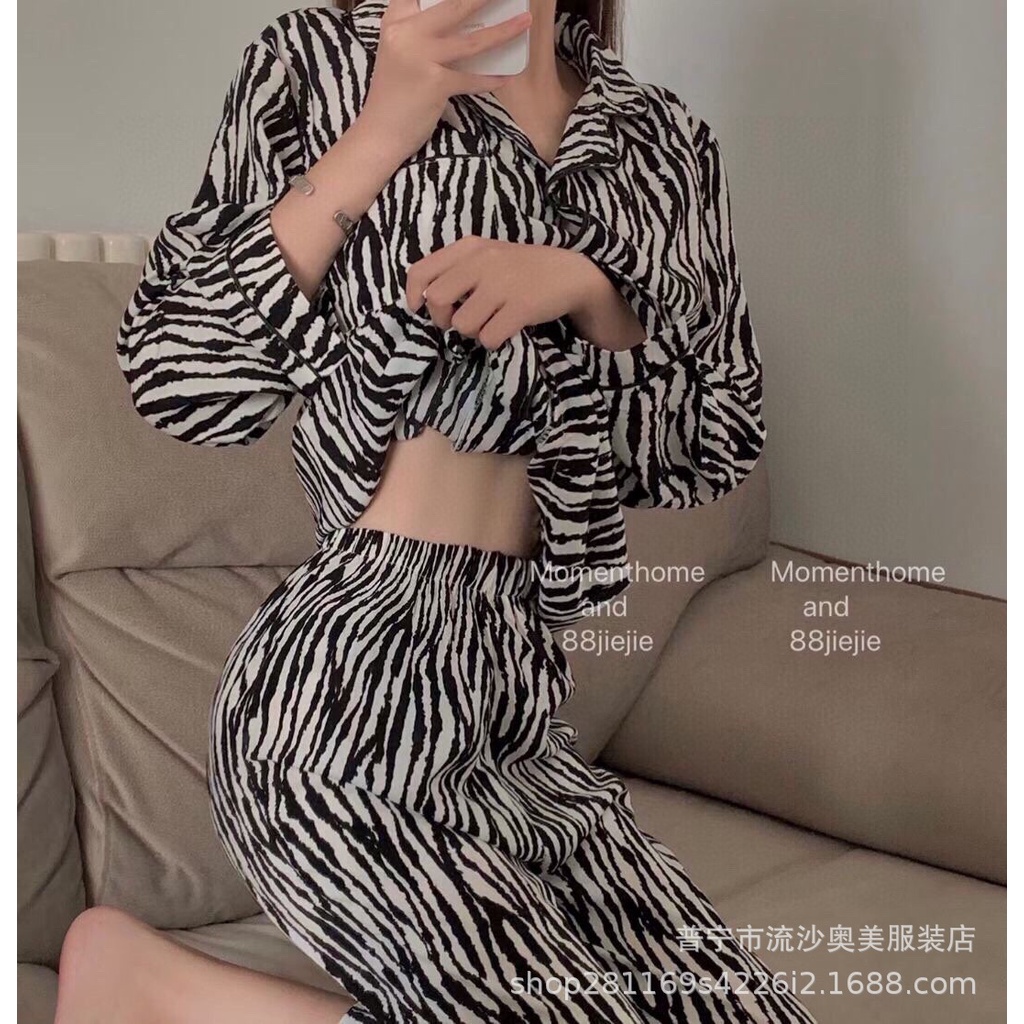 Đồ bộ pijama nữ dài tay TOZZO chất liệu thun họa tiết bò sữa dễ thương form bigsize 45-62Kg PZDD01