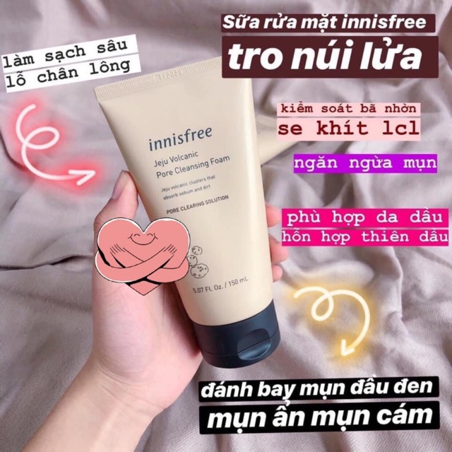 Sữa rửa mặt Innisfree Jeju đất sét