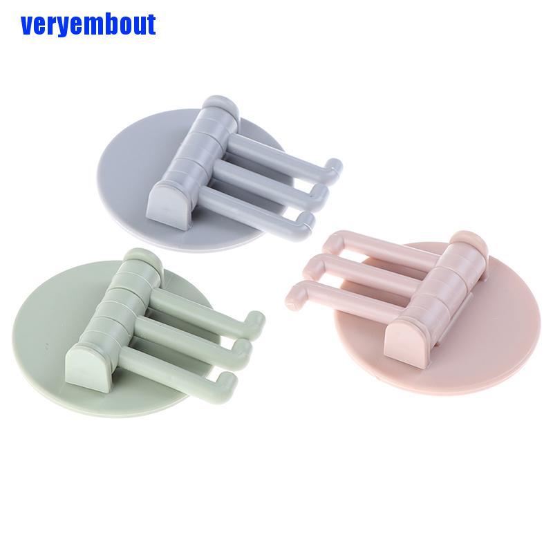 Móc xoay treo đồ 3 nhánh sáng tạo cho nhà bếp nhà tắm