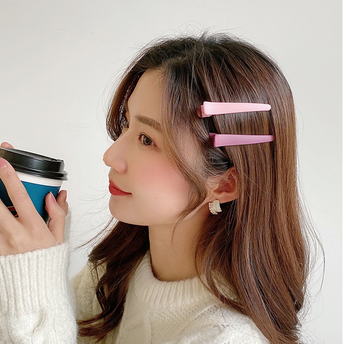 Kẹp tóc mái kẹp tóc mỏ vịt chuyên dụng trong salon tóc bằng sắt chắc chắn nhiều màu ILY