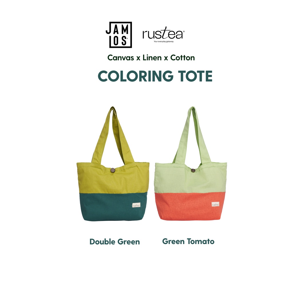 Coloring Totebag - Túi tote vải linen phối màu thời trang thoải mái gọn nhẹ dễ gấp gọn