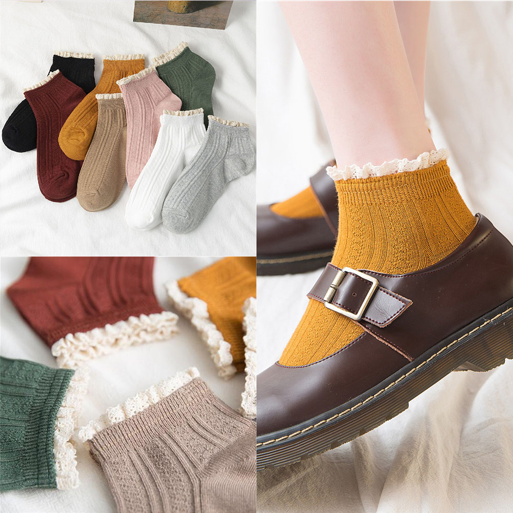 Tất Ngắn Phối Ren Đáng Yêu Cho Nữ