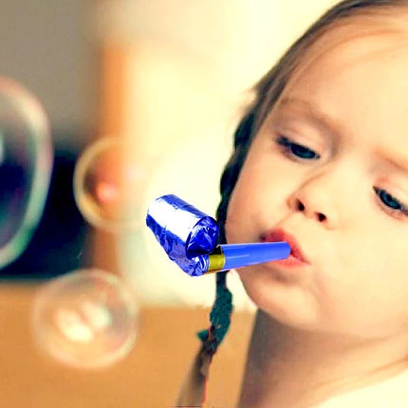 Còi Thổi Giấy Nhựa Đồ Chơi Vui Nhộn