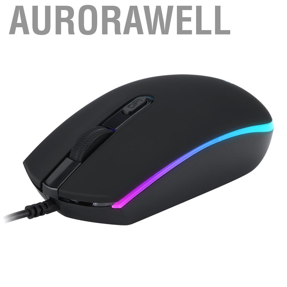 Chuột Quang Gaming Aurorawell Zerodate S900 1600dpi Có Đèn Led Nền Rgb Cho Pc / Laptop