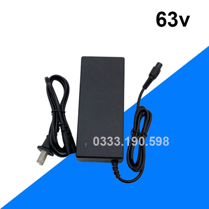 Sạc 42V , Sạc 63V xe điện cân bằng 2 bánh Sạc xe Drift 3 bánh Sạc pin xe cân bằng Giắc tròn 3 chấu có đèn báo đầy