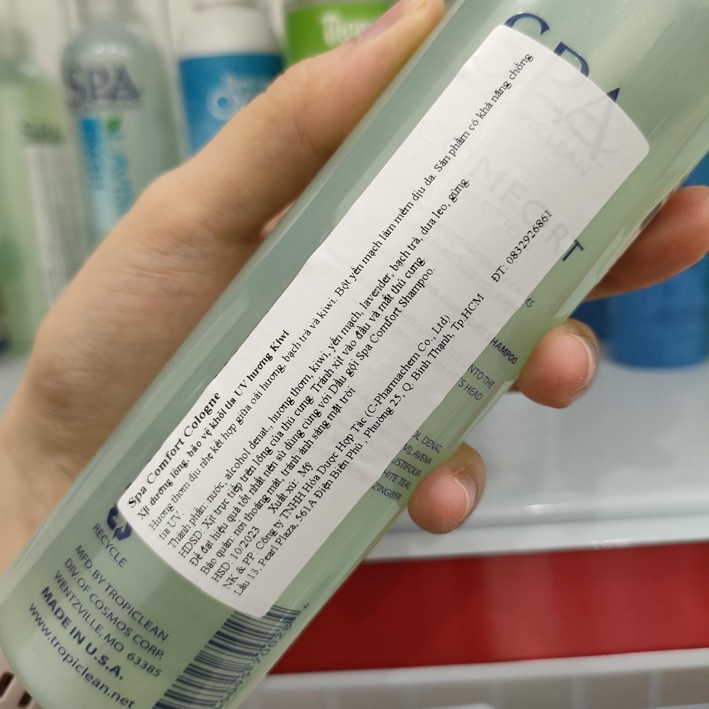 236ml - NƯỚC HOA DƯỠNG LÔNG BẢO VỆ KHỎI TIA UV - SPA COLOGNE   NƯỚC HOA DƯỠNG LÔNG CHO CHÓ MÈO HƯƠNG KIWI