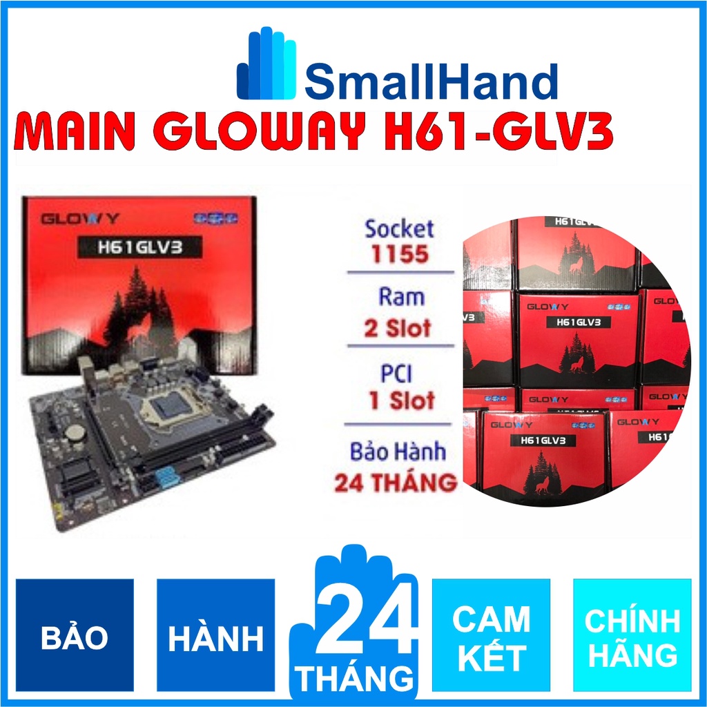 Mainboard – Bo mạch chủ PC | Main Gloway H61 | LGA1155 hỗ trợ chip Intel socket 1155 – Chính hãng – 