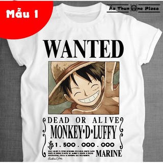 ⚡️FREESHIP⚡️Áo Thun In Hình Monkey D. Luffy Wanted "Lệnh truy nã" - One Piece