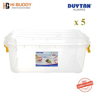 Combo 5 Thùng Nhựa Duy Tân Trong Suốt 10 Lít (41.2 x 27.2 x 14.5 cm) No.H115