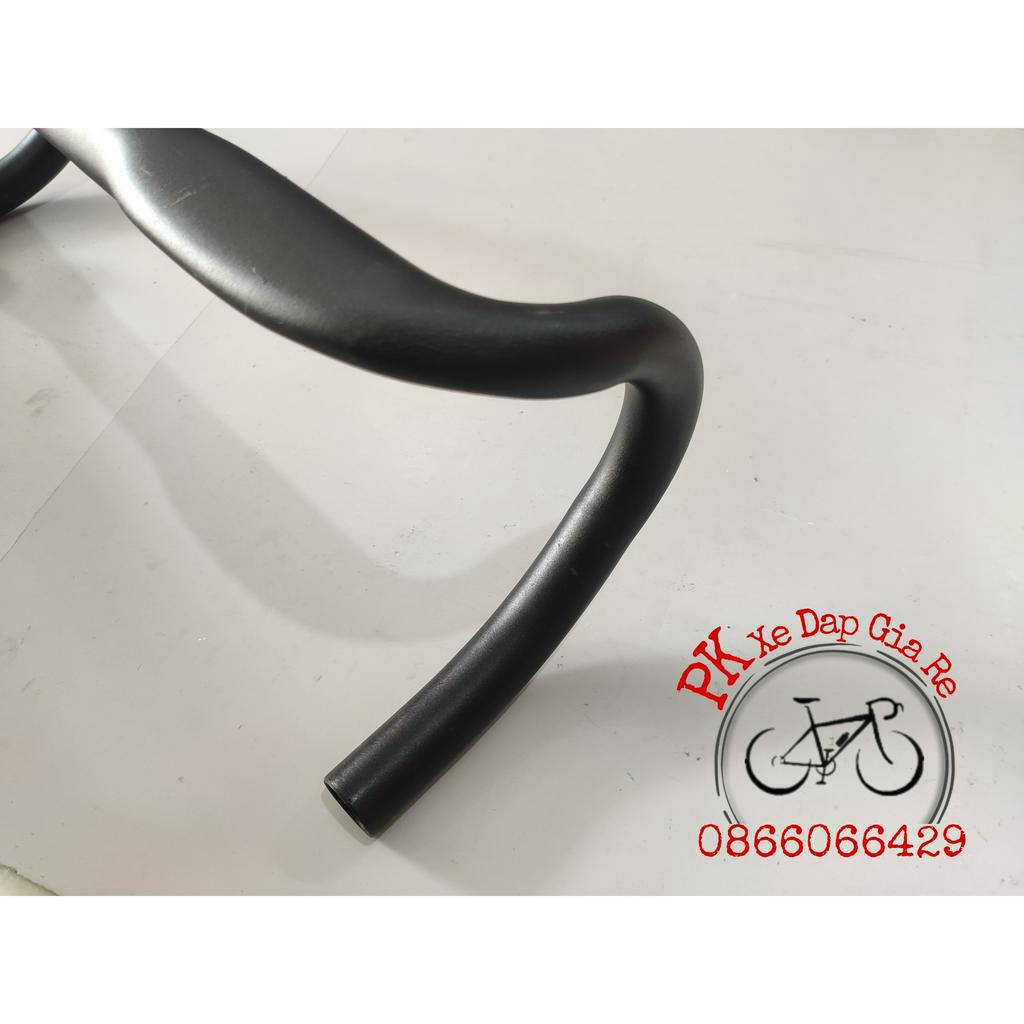 Ghi đông xe đạp đua 31.8mm bản dẹp dây cáp đi âm, Tay lái xe đạp đua nhôm cao cấp