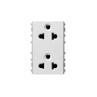 [Mã LT50 giảm 50k đơn 250k] Ổ cắm đôi 3 chấu 16A, size L - dòng Zencelo A - Schneider Electric - 84426LUES2-WE-G19