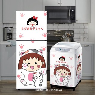 Decal dán Tủ Lạnh MARUKO CUTE chất liệu cao cấp