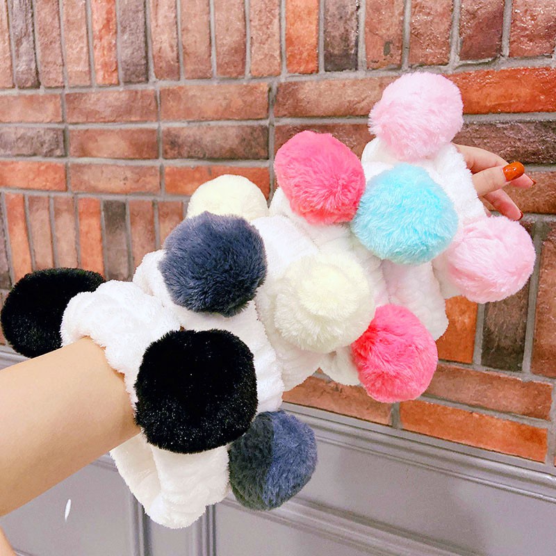 Băng đô tai gấu 3D vải nhung siêu mềm mượt, băng đô cài tóc trang điểm tai gấu tròn, Turban phong cách Hàn Quốc