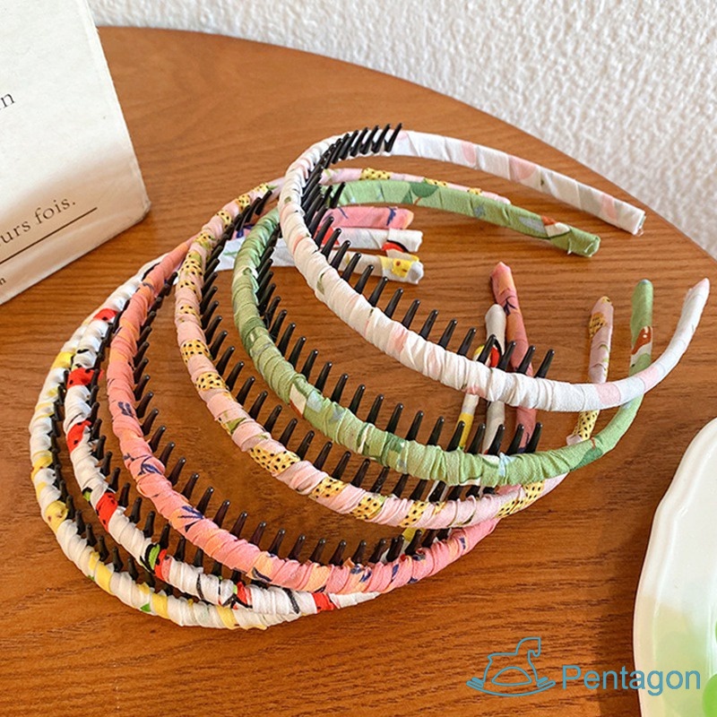 Băng Đô Cài Tóc Chống Trượt Có Răng Không Làm Đau Họa Tiết Hoa Công Chúa Dễ Thương Cho Bé Gái