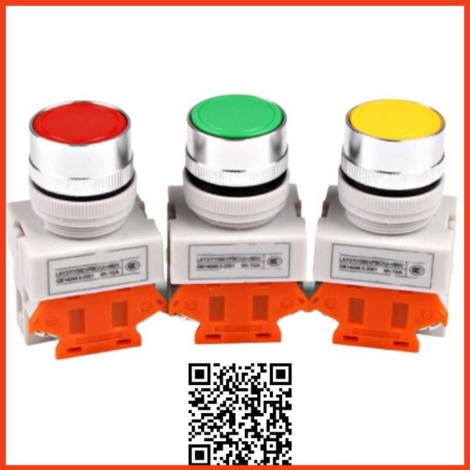 Công tắc đề LAY37-11 nhấn nhả phi 22mm không đèn màu xanh, màu đỏ màu vàng giá tốt