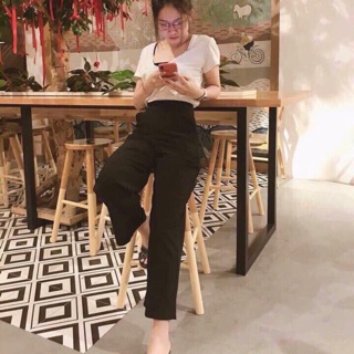 Quần xuông lửng màu đen
