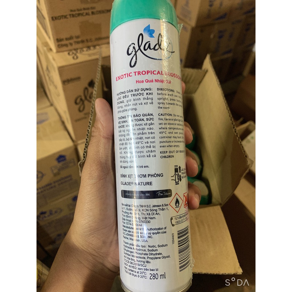 Xịt phòng Glade hương hoa quả nhiệt đới 280ml DKSH