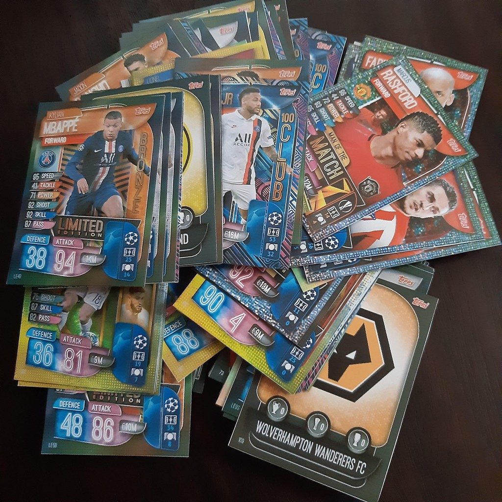 Thẻ cầu thủ Match Attax kích thước thẻ Châu Âu tự chọn thẻ