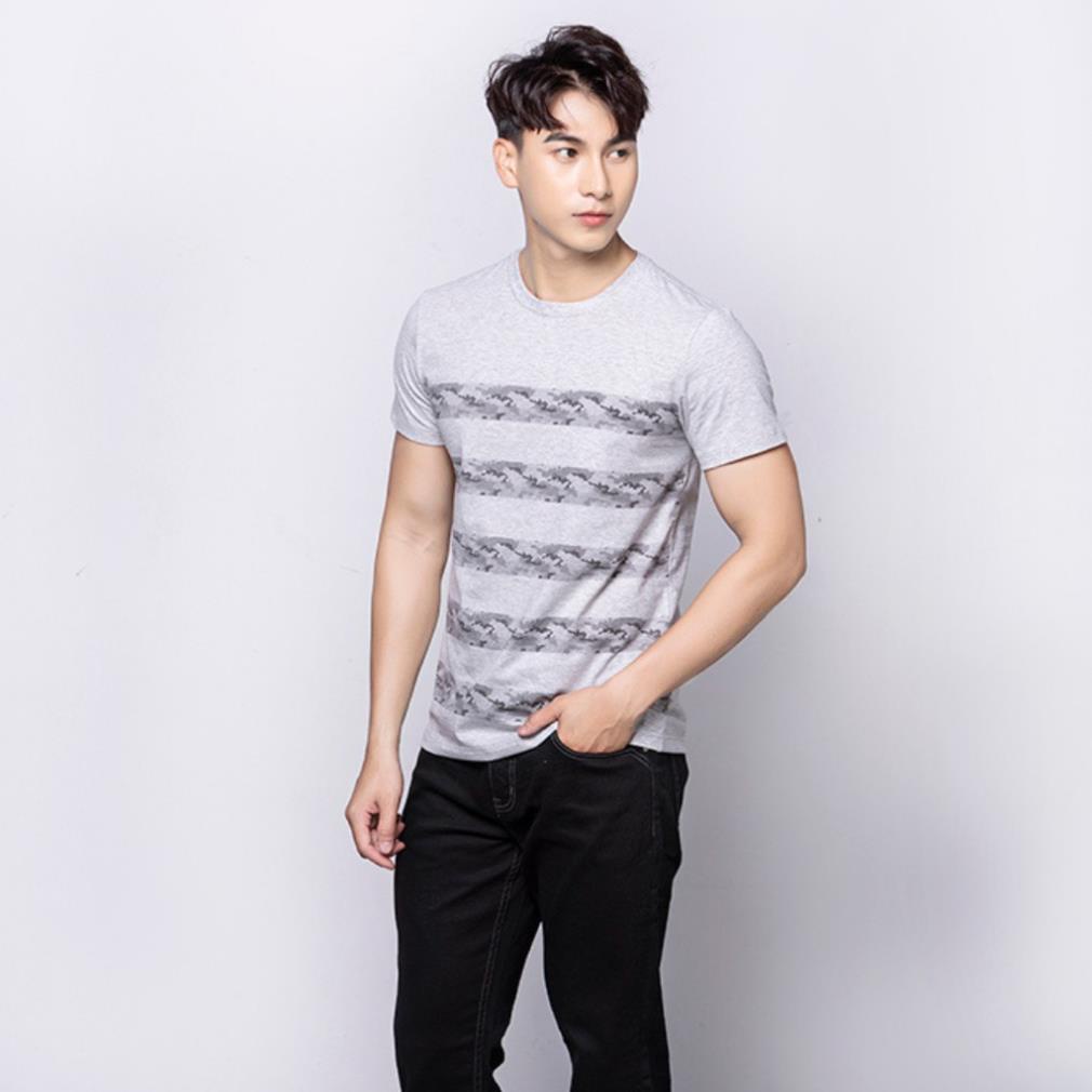 Áo thun nam họa tiết kẻ ngang - Áo phông cộc tay DMAX TS0S010 | BigBuy360 - bigbuy360.vn