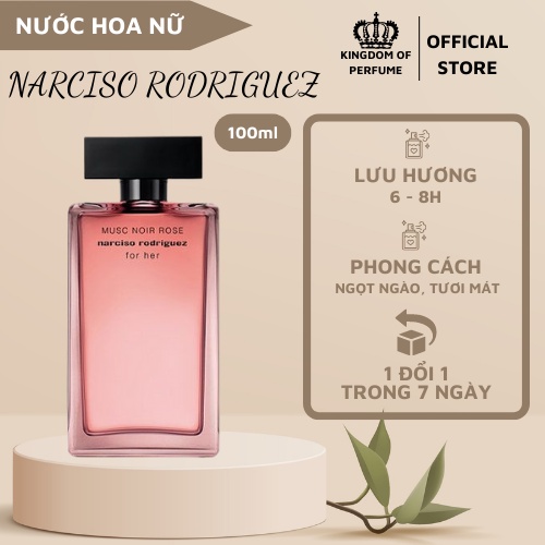 Nước hoa nữ Narciso Rodriguez Musc Noir Rose For Her EDP Dung Tích 100ml - Hương thơm ngọt ngào tươi mát
