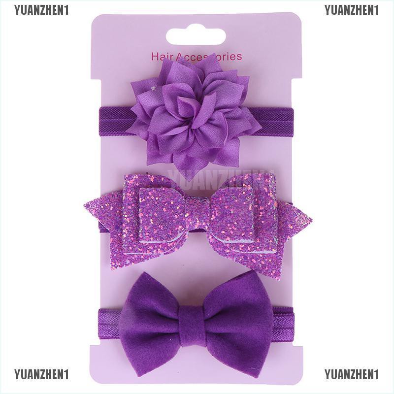 [YUANZHEN1] Set 3 Băng Đô Hoa Cho Bé Gái Sơ Sinh