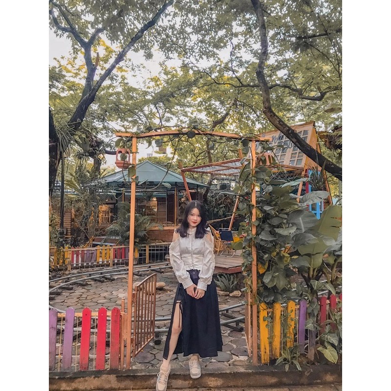 Áo sơ mi tay bèo hở vai ulzzang cao cấp ❤