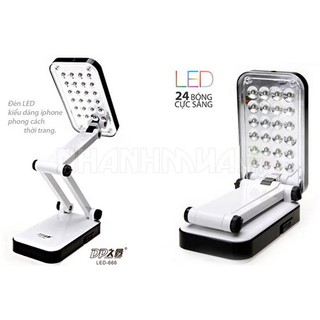 Đèn để bàn hình iphone dùng pin sạc 24 led