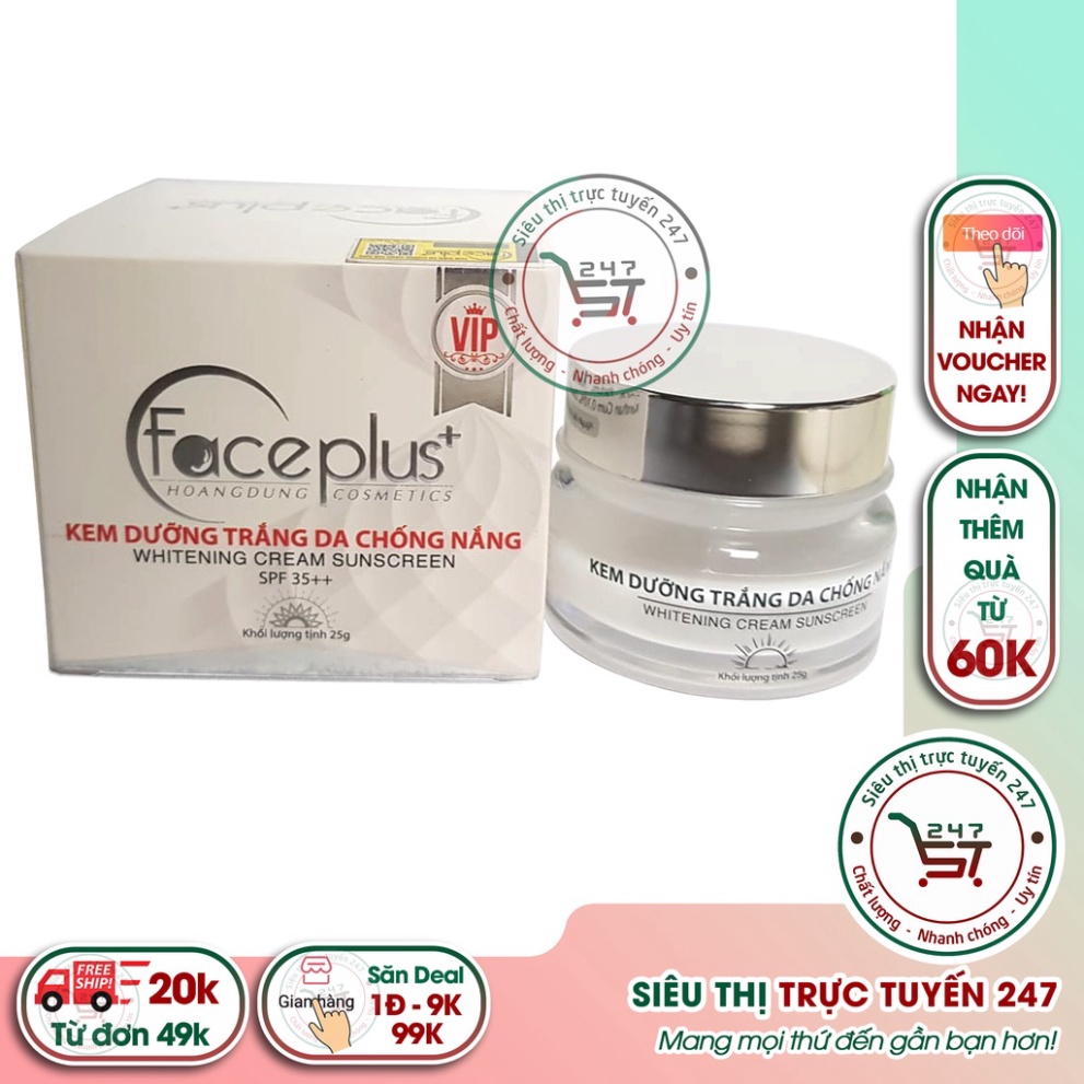 Kem dưỡng Trắng da mặt Chống nắng Giữ ẩm Face Plus (trắng-đỏ)