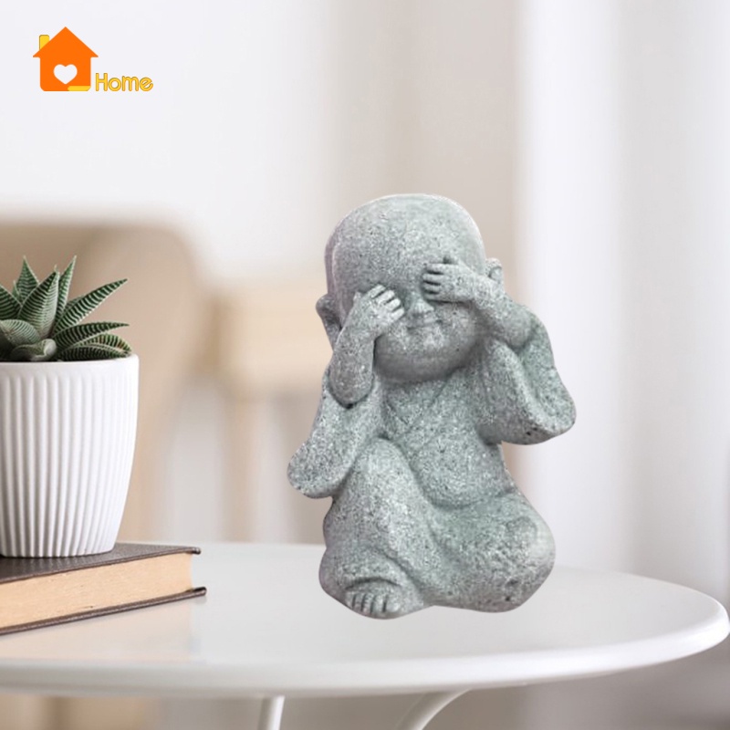 Tượng hình chú tiểu nhỏ đáng yêu dành cho trang trí
