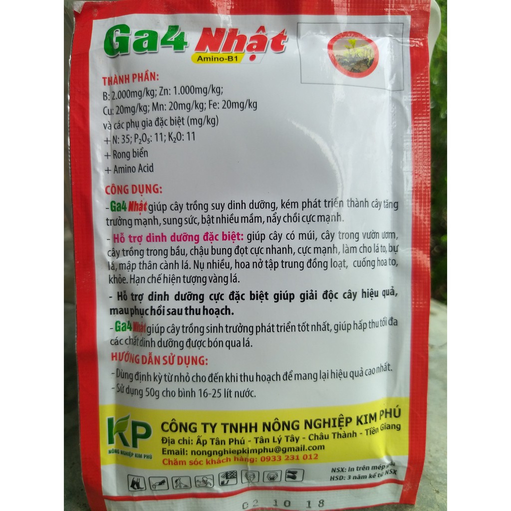 Phân Bón Lá GA4 Nhật AMINO + B1