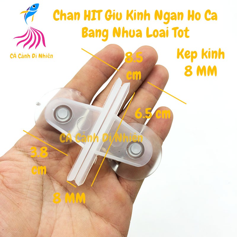 Chân hít cao su giữ kính ngăn hồ cá (kẹp kính 8mm)